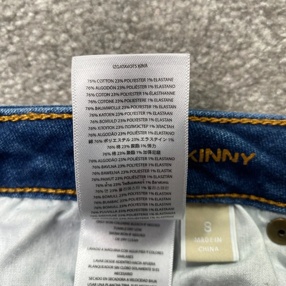Michael Kors Capri Jeans Women Size 8 Blue Stretch Skinny Leg Mid Rise Denim